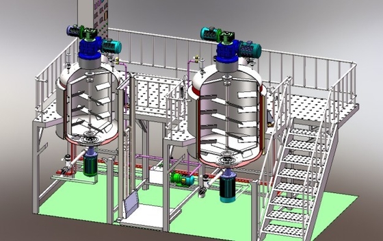 Karıştırma Potu El Yıkama Sıvı Sabunu 220V / 380V Kozmetik Yapma Makinesi