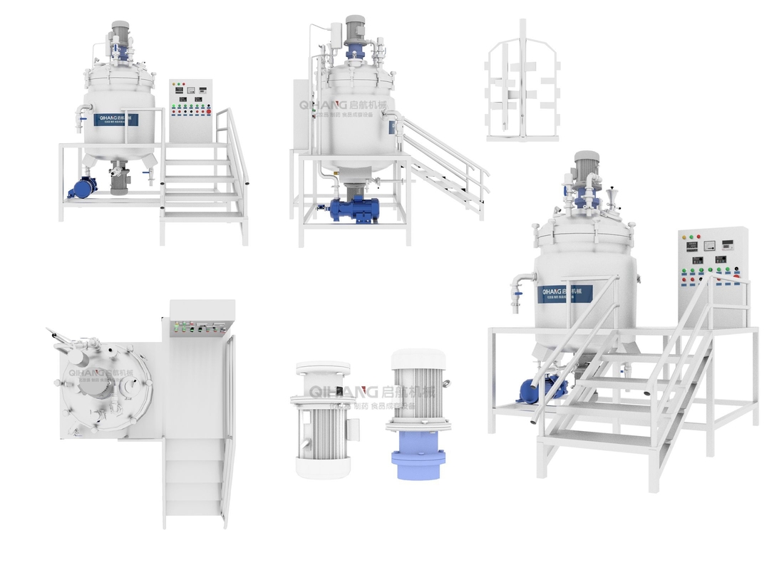 Kozmetik Krem Emülsifiye Karıştırma Ekipmanları Jel Balmumu Macun Homojenizatör Yapma Karıştırma Makinesi